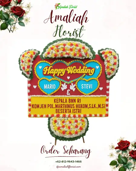 Papan Bunga Pernikahan Margamekar